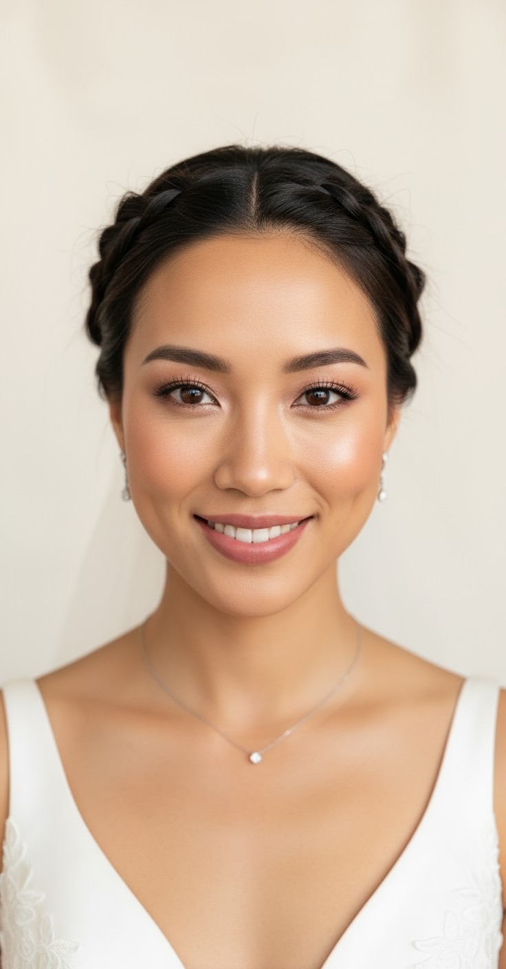 After Braided Updo Wedding Hair